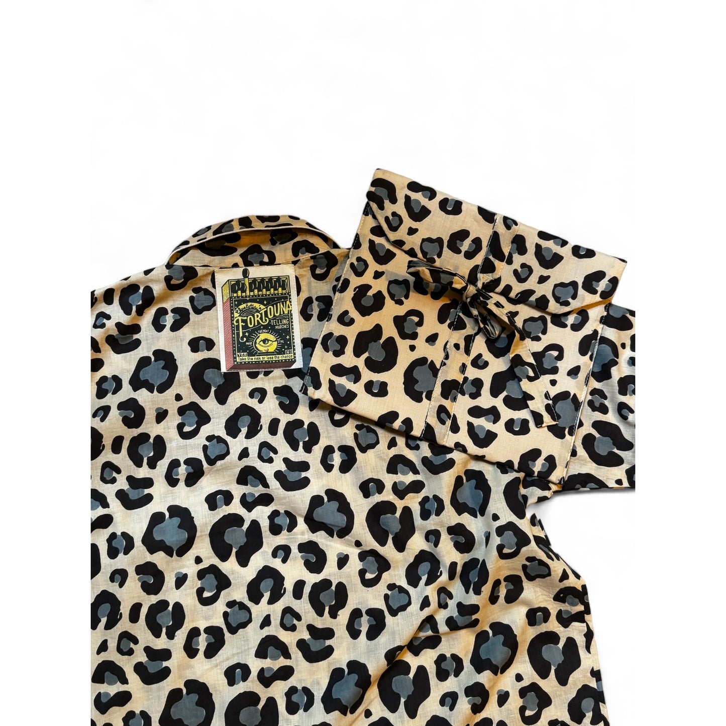 Ensemble pyjama short léopard bleu