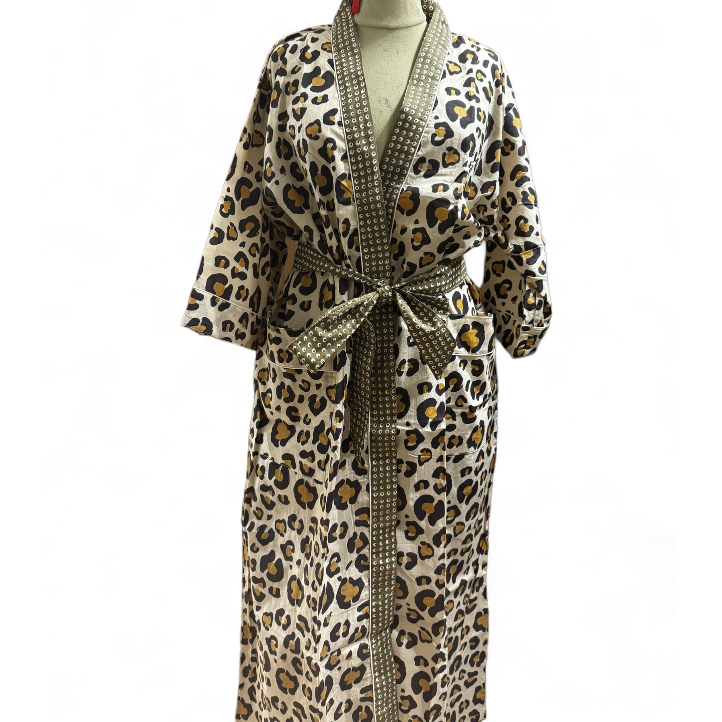 Peignoir new print leopard camel