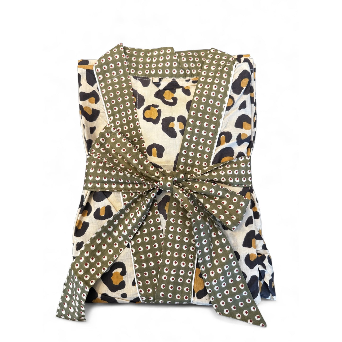 Peignoir new print leopard camel