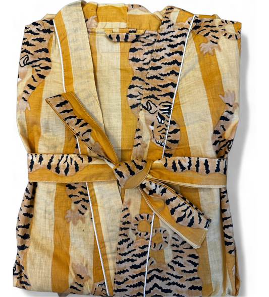 Peignoir Lily Tiger jaune