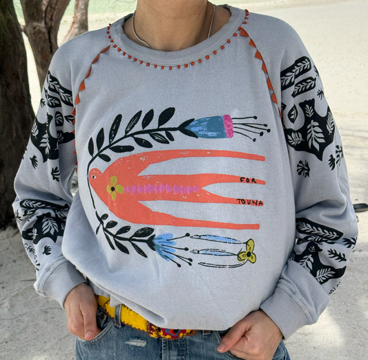 BIRDY BLUE SWEAT-SHIRT